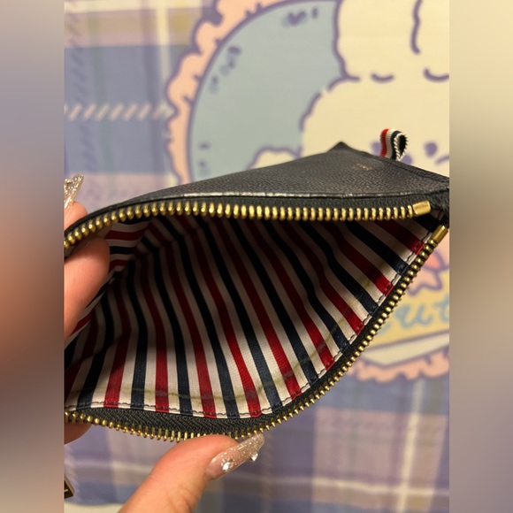 Thom Browne black leather large pouch - Picture 5 of 6